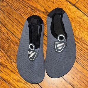 Gray Water Shoes with Black Accents